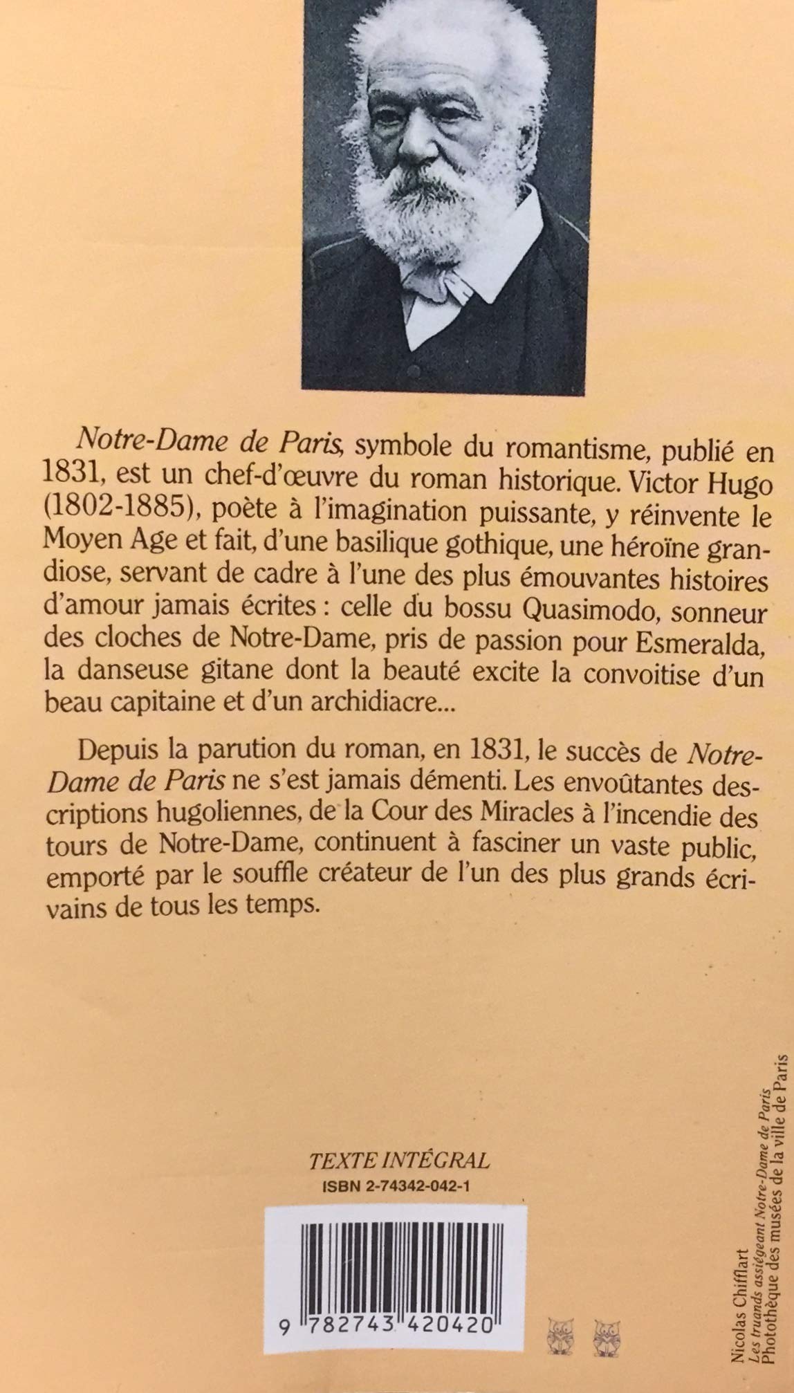 Livre Notre-Dame de Paris - Victor Hugo (Livre d'occasion) - ISBN 2743420421