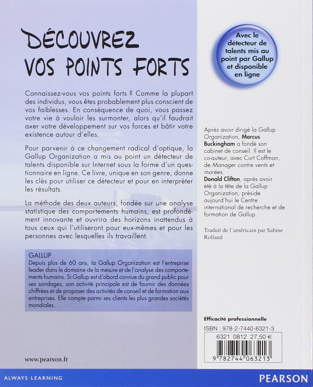 Livre Découvrez vos points forts - Marcus Buckingham (Livre d'occasion) - ISBN 2744063215
