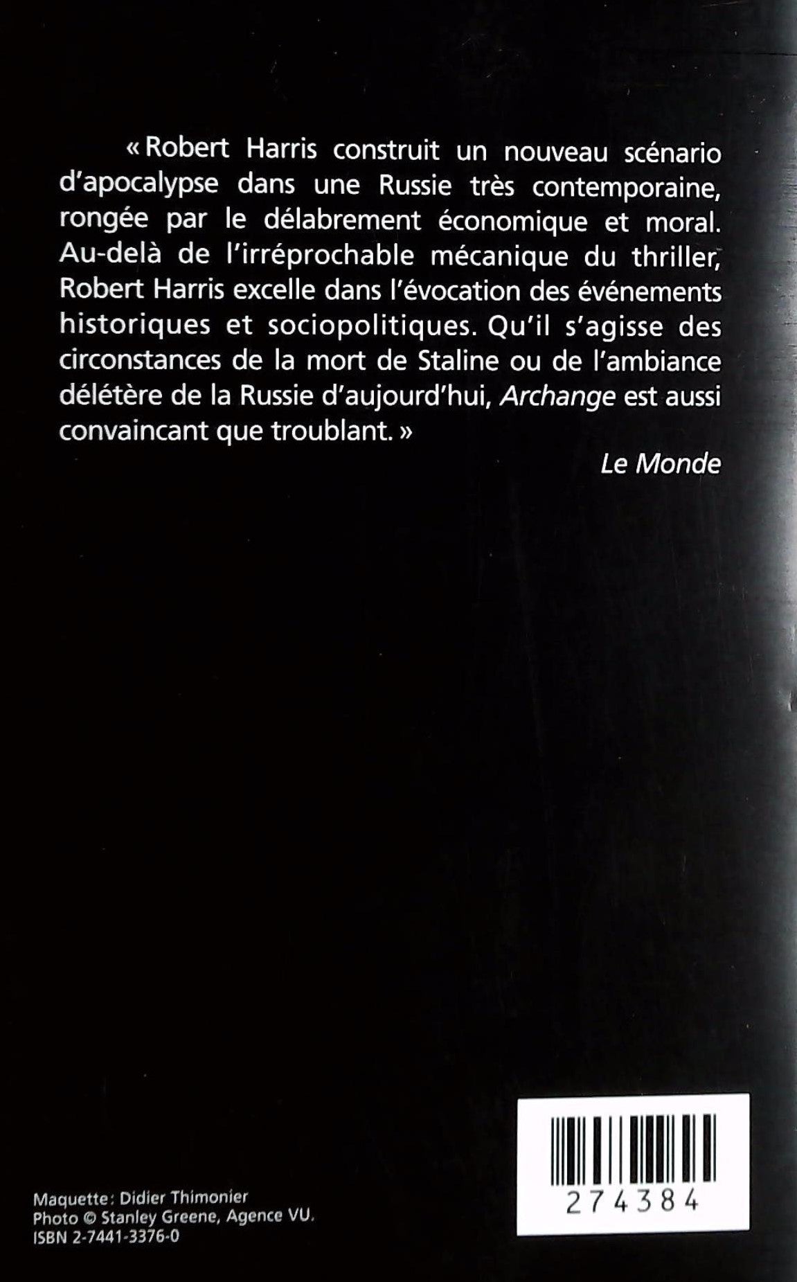 Livre Archange - Robert Harris (Livre d'occasion) - ISBN 2744133760