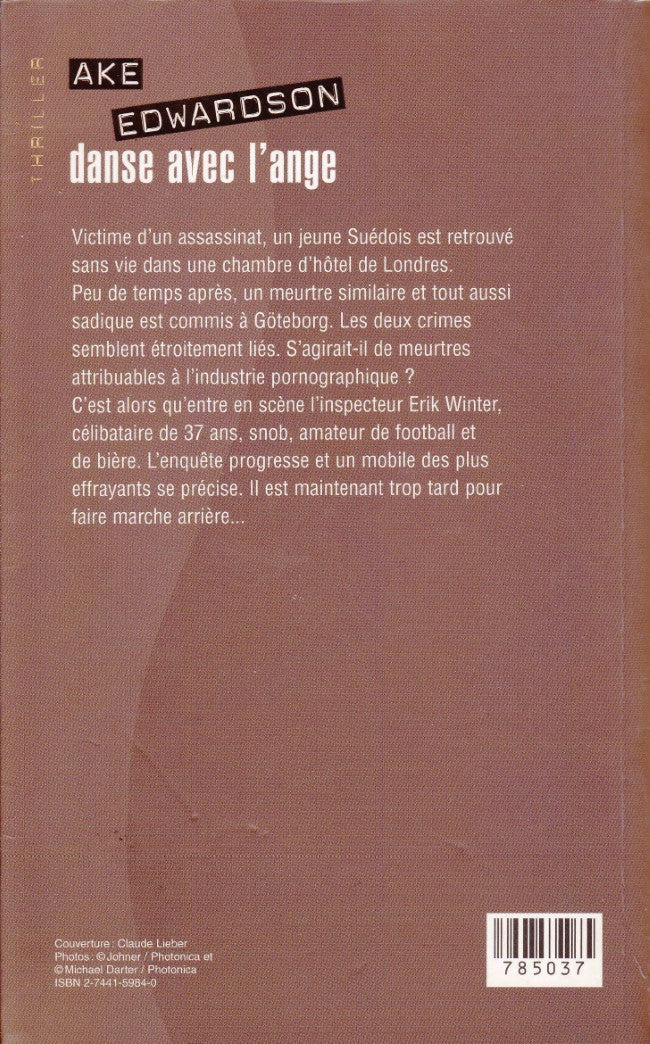 Livre Danse avec l'ange - Ake Edwardson (Livre d'occasion) - ISBN 2744159840