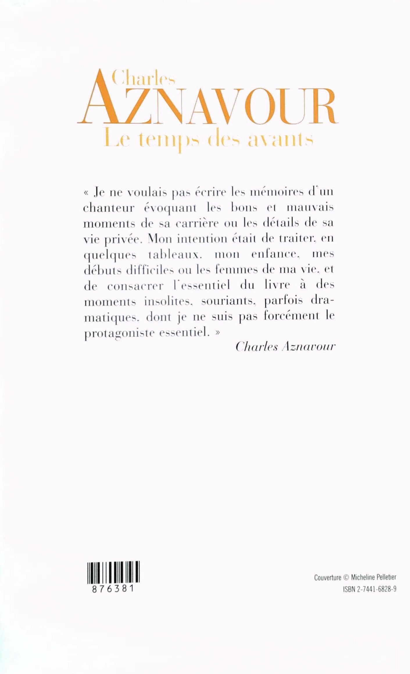 Le temps des avants (Charles Aznavour)