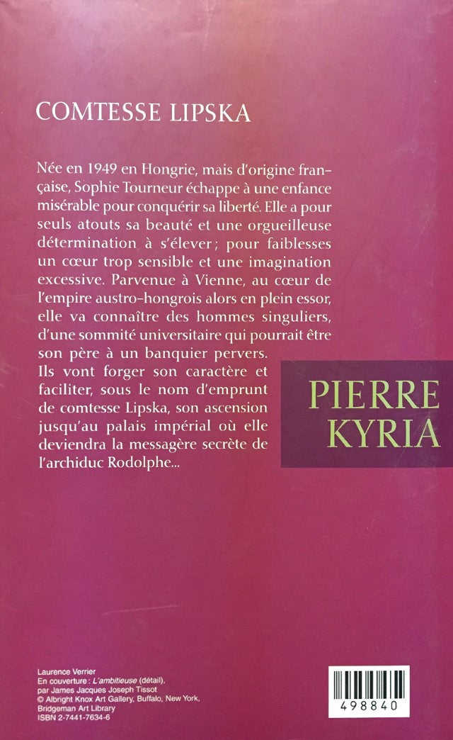 Livre Comtesse Lipska - Pierre Kyria (Livre d'occasion) - ISBN 2744176346