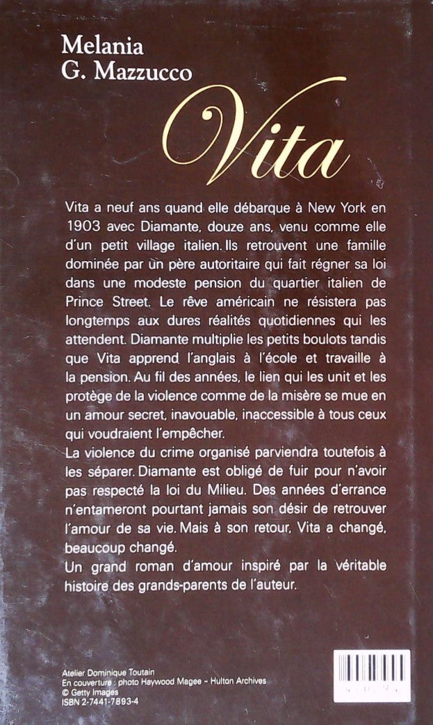 Livre Vita - Melania G. Mazzucco (Livre d'occasion) - ISBN 2744178934