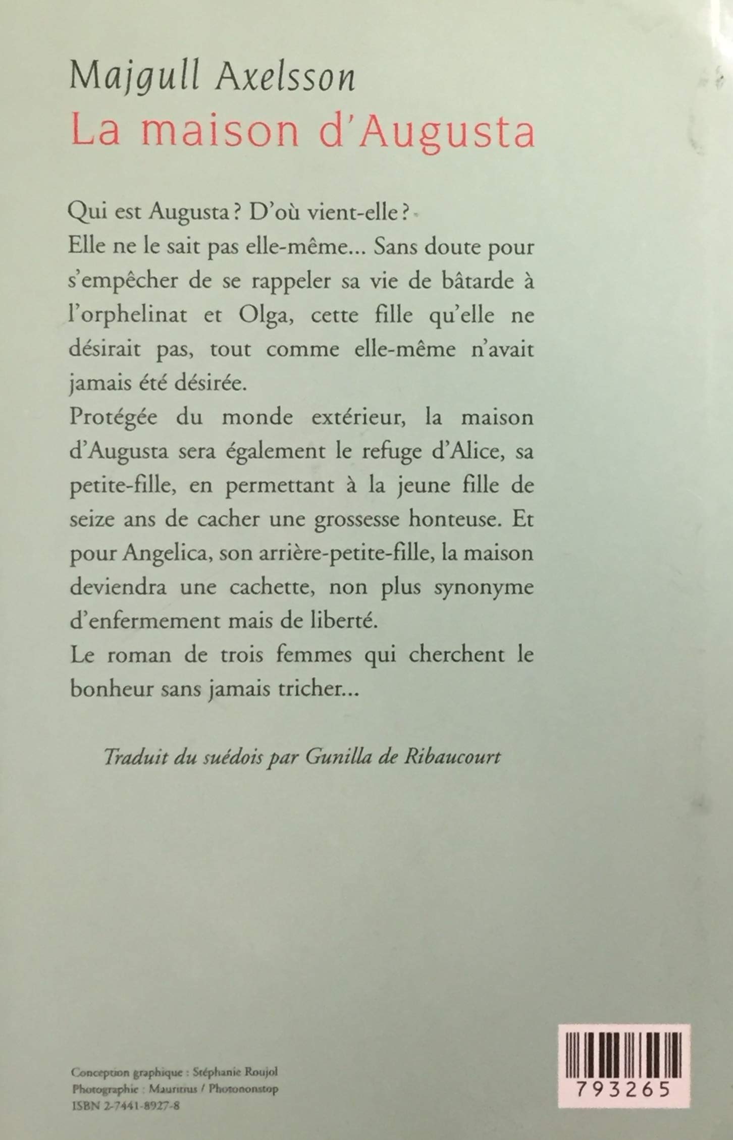 La maison d'Augusta (Majgull Axelson)