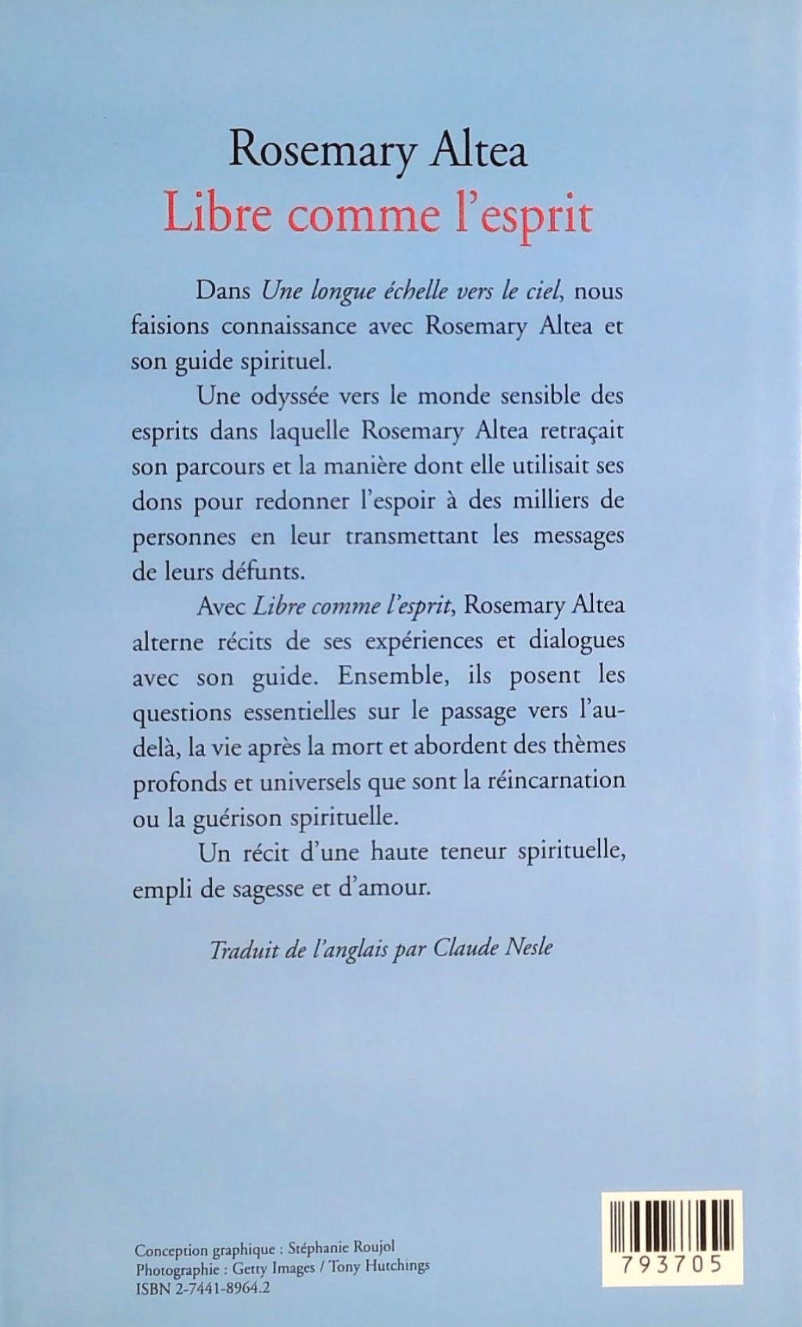 Livre Libre comme l'esprit - Rosemary Altea (Livre d'occasion) - ISBN 2744189642