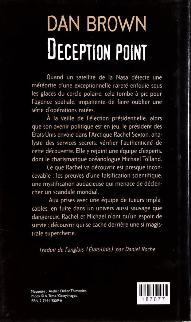 Livre Deception Point (Dan Brown) (Livre d'occasion) - ISBN 2744195596