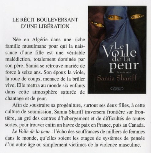 Livre Le voile de la peur (Samia Shariff) (Livre d'occasion) - ISBN 2749906830