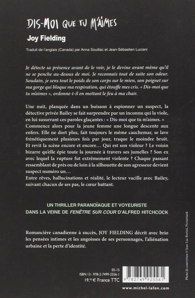 Livre Dis-moi que tu m'aimes (Joy Fielding) (Livre d'occasion) - ISBN 2749925568