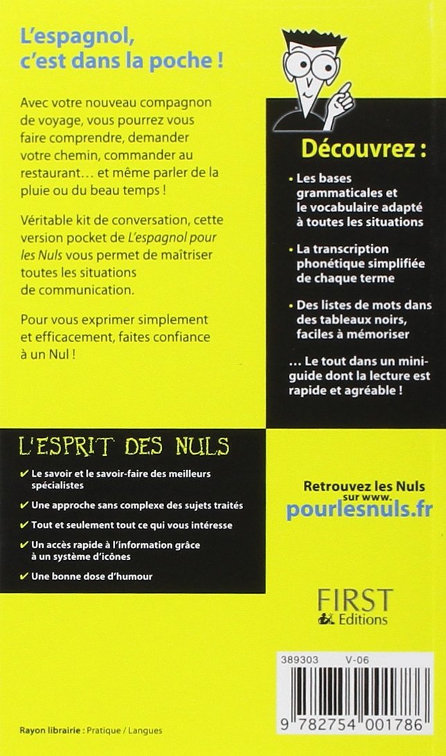 Livre L'espagnol pour les nuls - Suzanna Wald (Livre d'occasion) - ISBN 2754001786