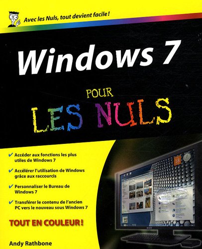 Livre Windows 7 pour les nuls - Andy rathbone (Livre d'occasion) - ISBN 2754015043