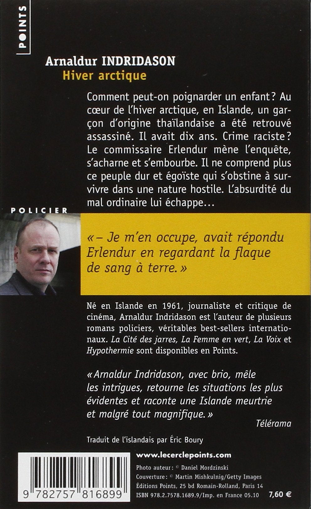 Livre Hiver arctique - Arnaldur Indridason (Livre d'occasion) - ISBN 2757816896