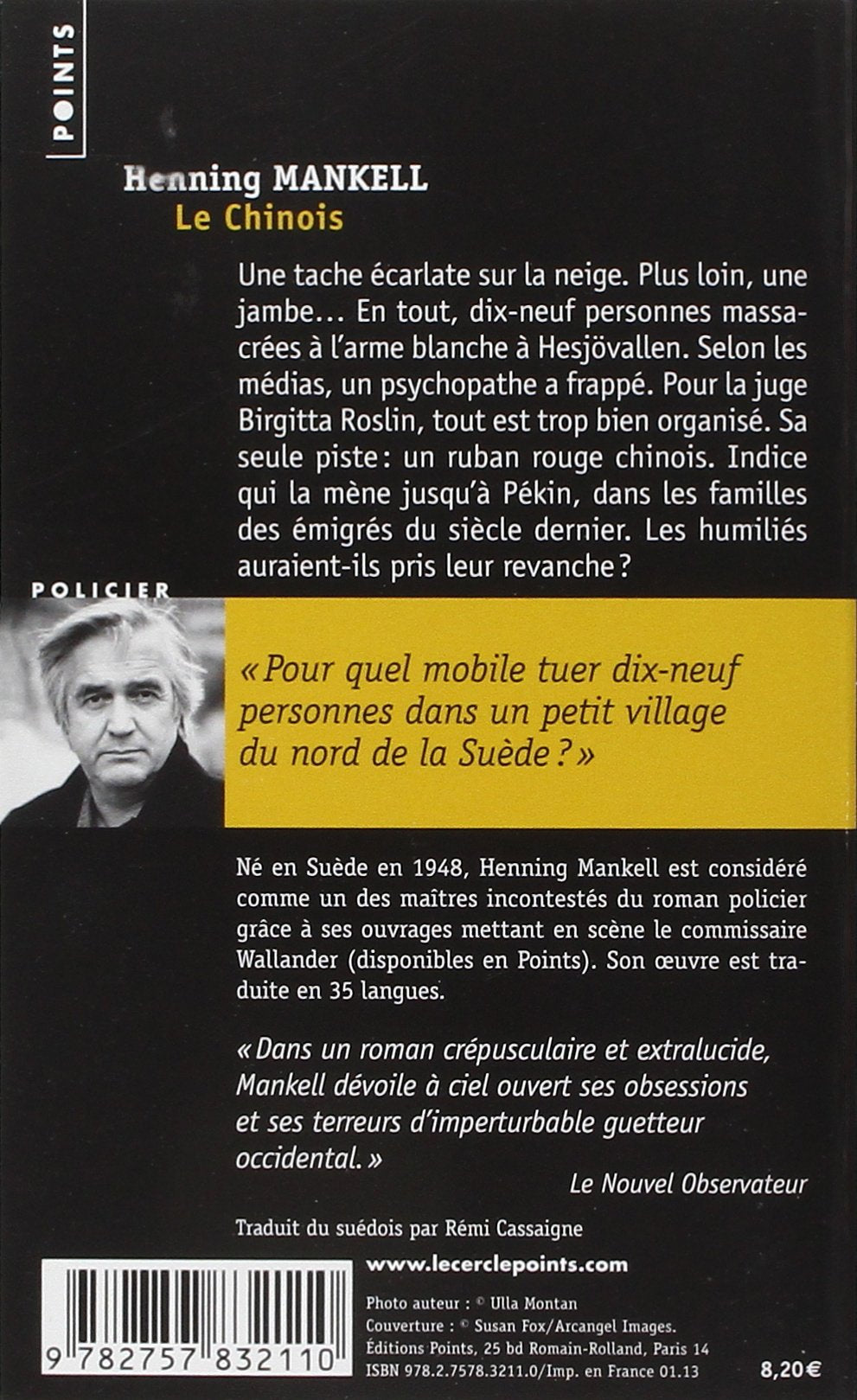 Livre Le Chinois (Henning Mankell) (Livre d'occasion) - ISBN 2757832115