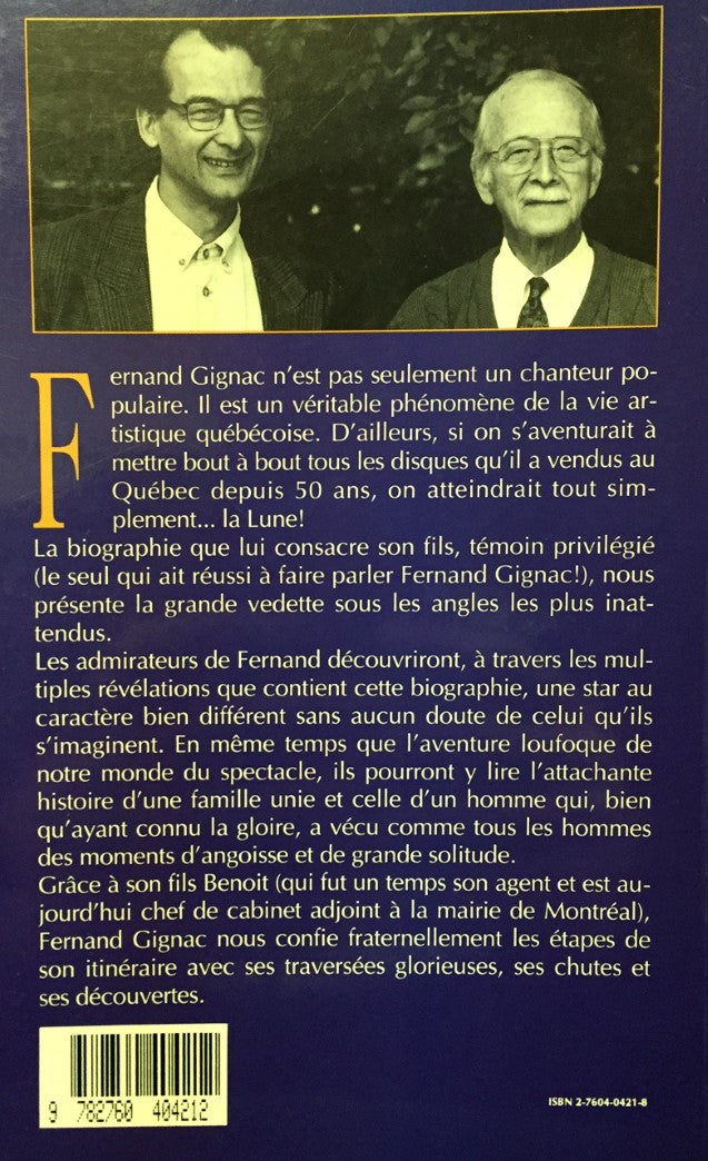 Livre Fernand Gignac, mon père (Benoît Gignac) (Livre neuf) - ISBN 2760404218