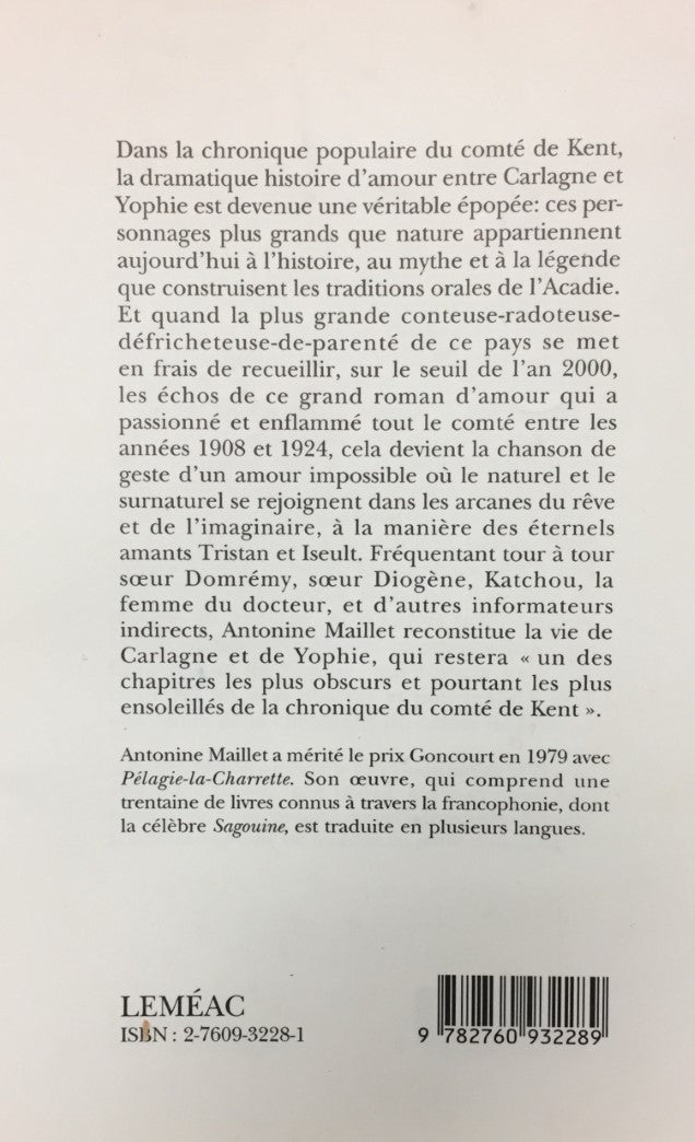 Livre Chronique d'une sorcière de vent (Antonine Maillet) (Livre d'occasion) - ISBN 2760932281