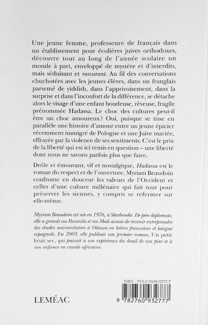 Livre Hadassa - Myriam Beaudoin (Livre d'occasion) - ISBN 276093277X