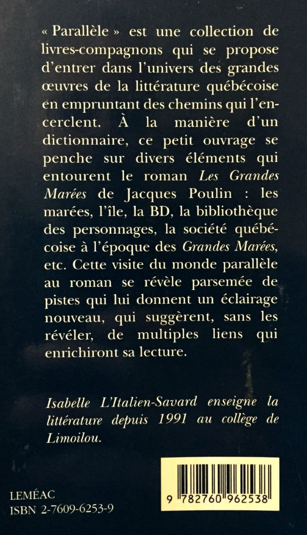 Livre Les grandes marées - Isabelle L'Italien-Savard (Livre d'occasion) - ISBN 2760962539