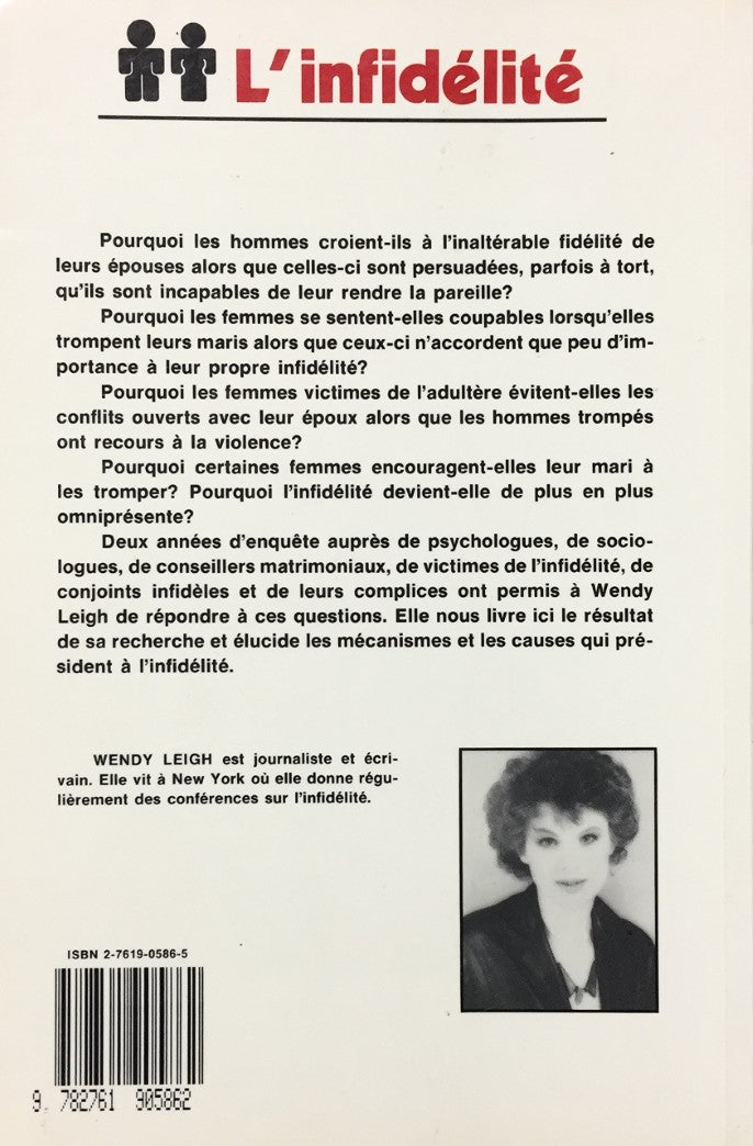 Livre L'infidélité - Wendy Leigh (Livre d'occasion) - ISBN 2761905865