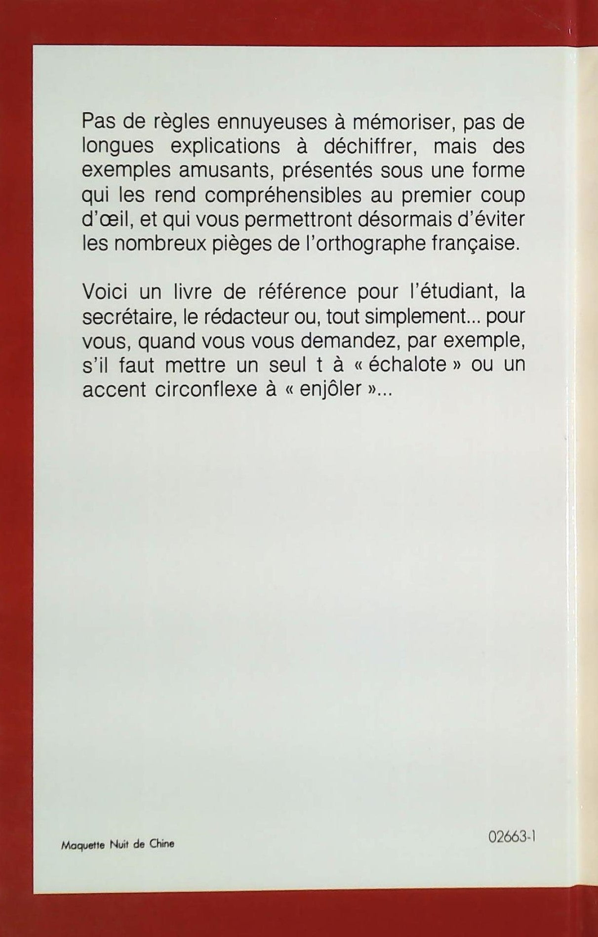 Livre L'orthographe en un clin d'oeil - Jacques Laurin (Livre d'occasion) - ISBN 2761908376