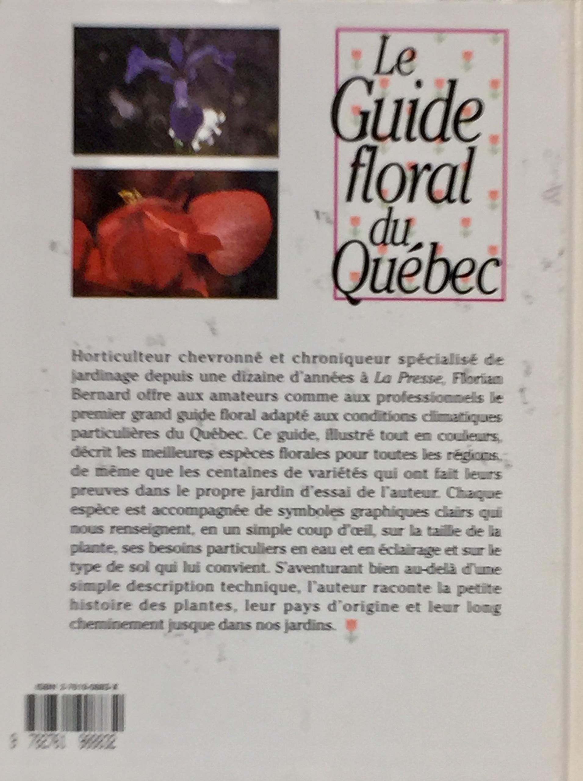 Livre Guide floral du Québec (Florian Bernard) (Livre d'occasion) - ISBN 276190883X