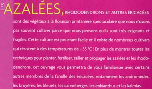 Les azalées, rhododendrons et autres éricacées (Albert Mordor)