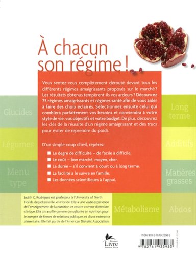 Livre À chacun son régime: Comment choisir le régime adapté à nos besoins - Judith C. Rodriguez (...