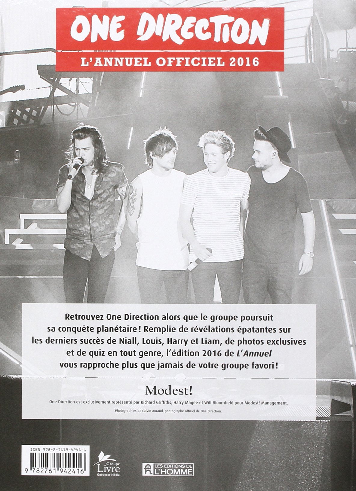 Livre One Direction: L'annuel officel 2016 - One Direction (Livre d'occasion) - ISBN 2761942418