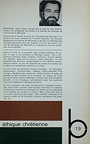 Livre Sexualité et foi : synthèse de théologie morale - Guy Durand (Livre d'occasion) - ISBN 2762...