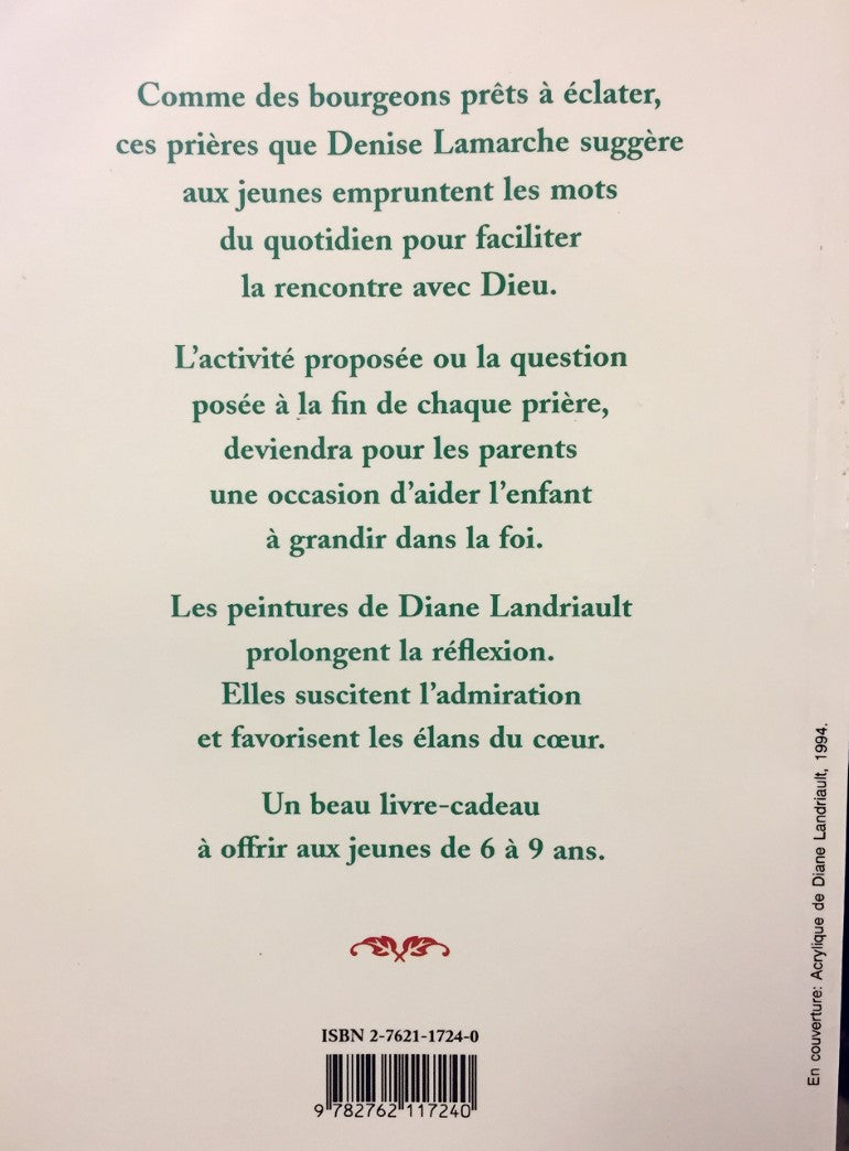 Livre Bourgeons de prières - Denise Lamarche (Livre d'occasion) - ISBN 2762117240