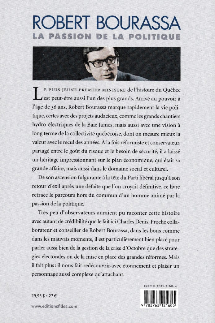 Livre La passion de la politique - Charles Denis (Livre d'occasion) - ISBN 2762121604