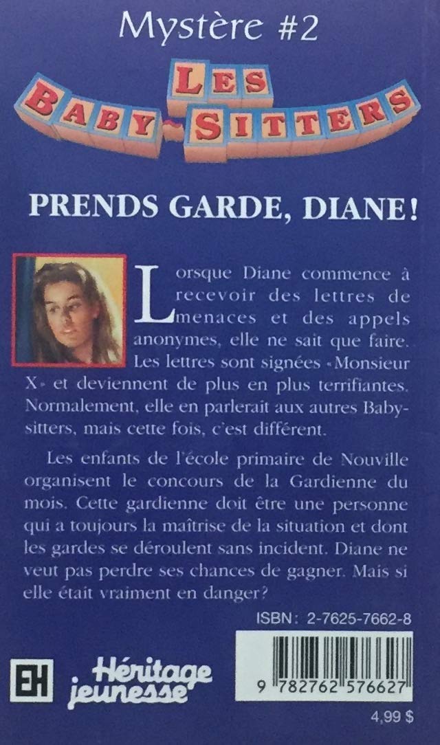 Les Baby-Sitters (Série Mystère) # 2 : Prends garde, Diane ! (Ann M. Martin)