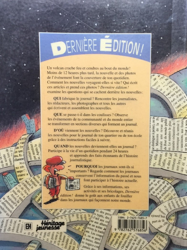 Livre Dernière édition! : Comment fabriquer ton propre journal - Linda Granfield (Livre d'occasio...
