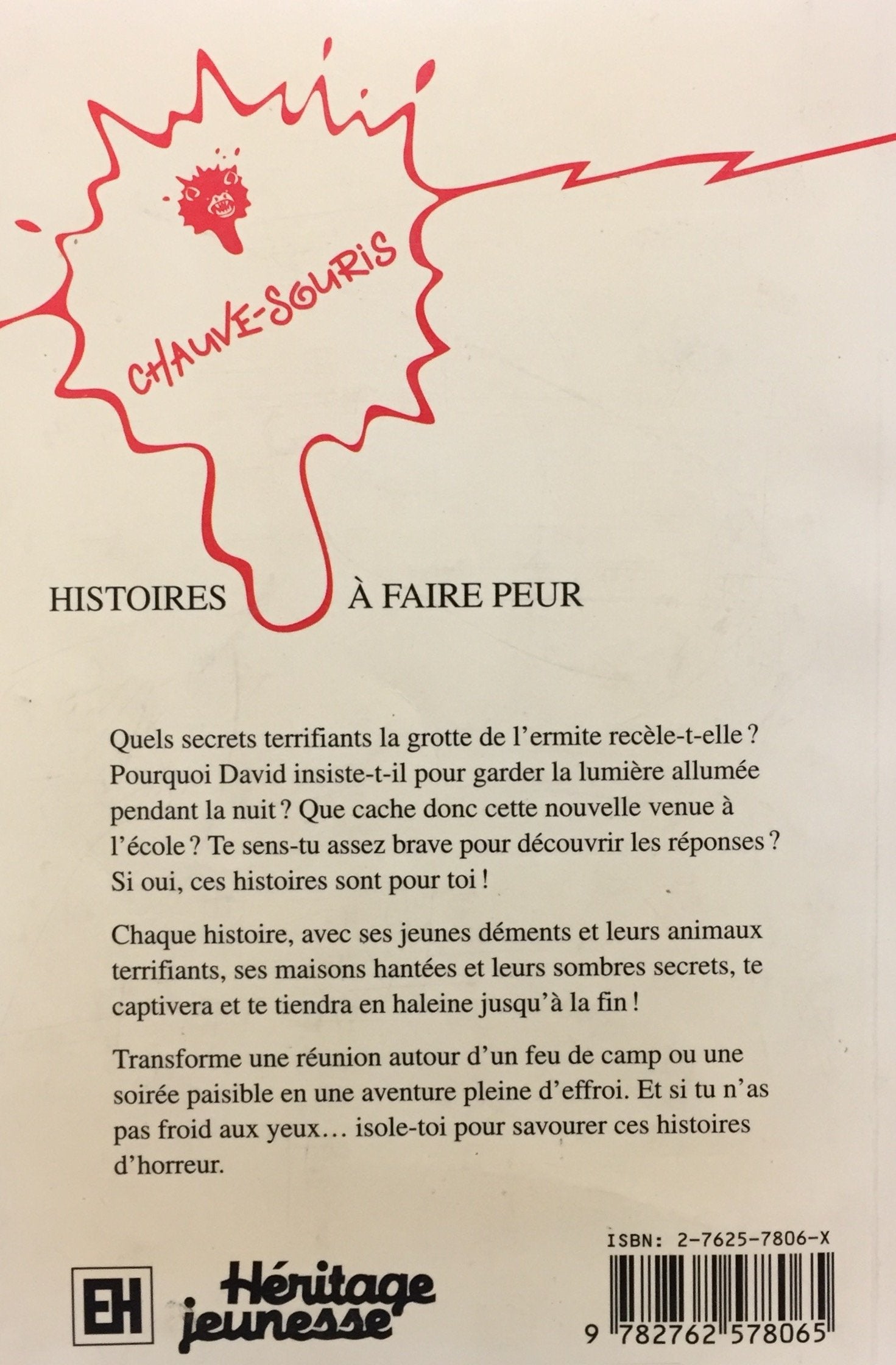 Livre Histoires terrifiantes à faire pâlir d'effroi (Livre d'occasion) - ISBN 276257806X