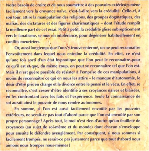 Livre L'envoûtement des croyances : Fanatisme et tyrannie dans les religions et les sectes - Plac...