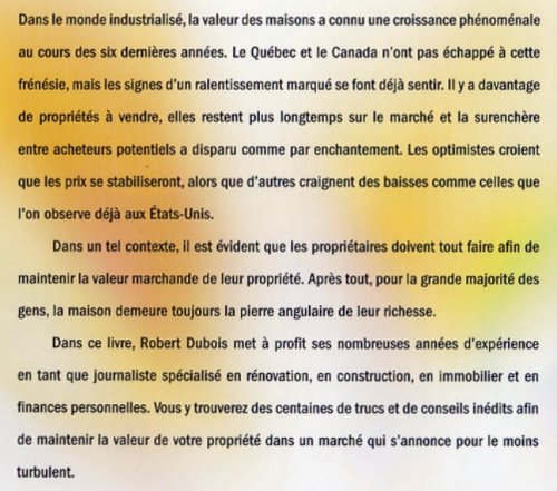 Livre Ma maison, ma richesse - Robert Dubois (Livre d'occasion) - ISBN 2764012101