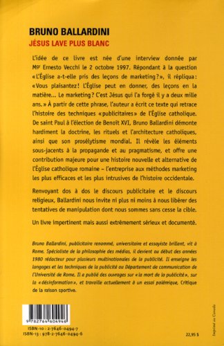 Livre Jésus lave plus blanc : Ou comment l'Église a inventé le marketing (Bruno Ballardini)...