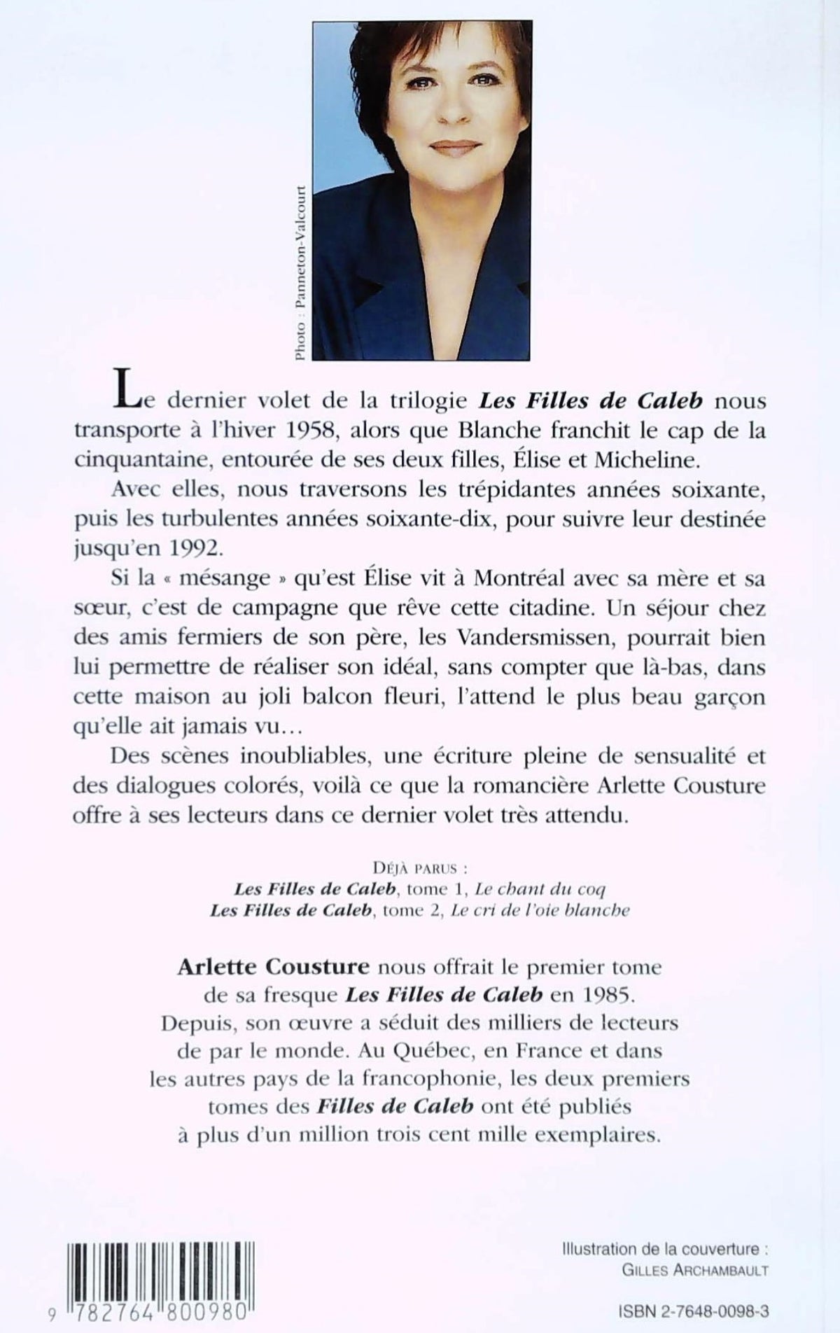 Livre Les filles de Caleb # 3 : L'abandon de la mésange (Arlette Cousture) (Livre d'occasion) -...