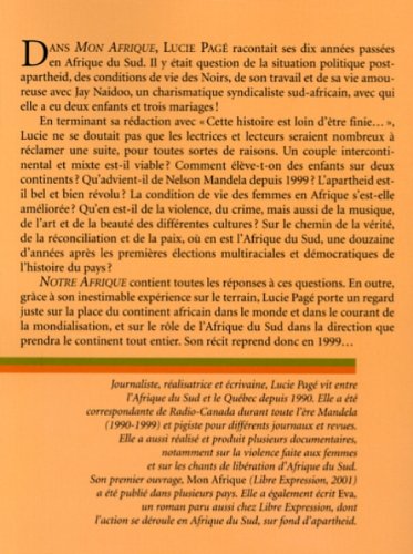 Livre Notre afrique (Lucie Pagé) (Livre d'occasion) - ISBN 2764802927