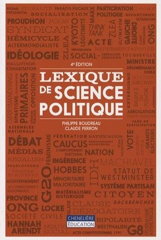 Livre Lexique de science politique (4e édition) - Philippe Boudreau (Livre d'occasion) - ISBN 276...