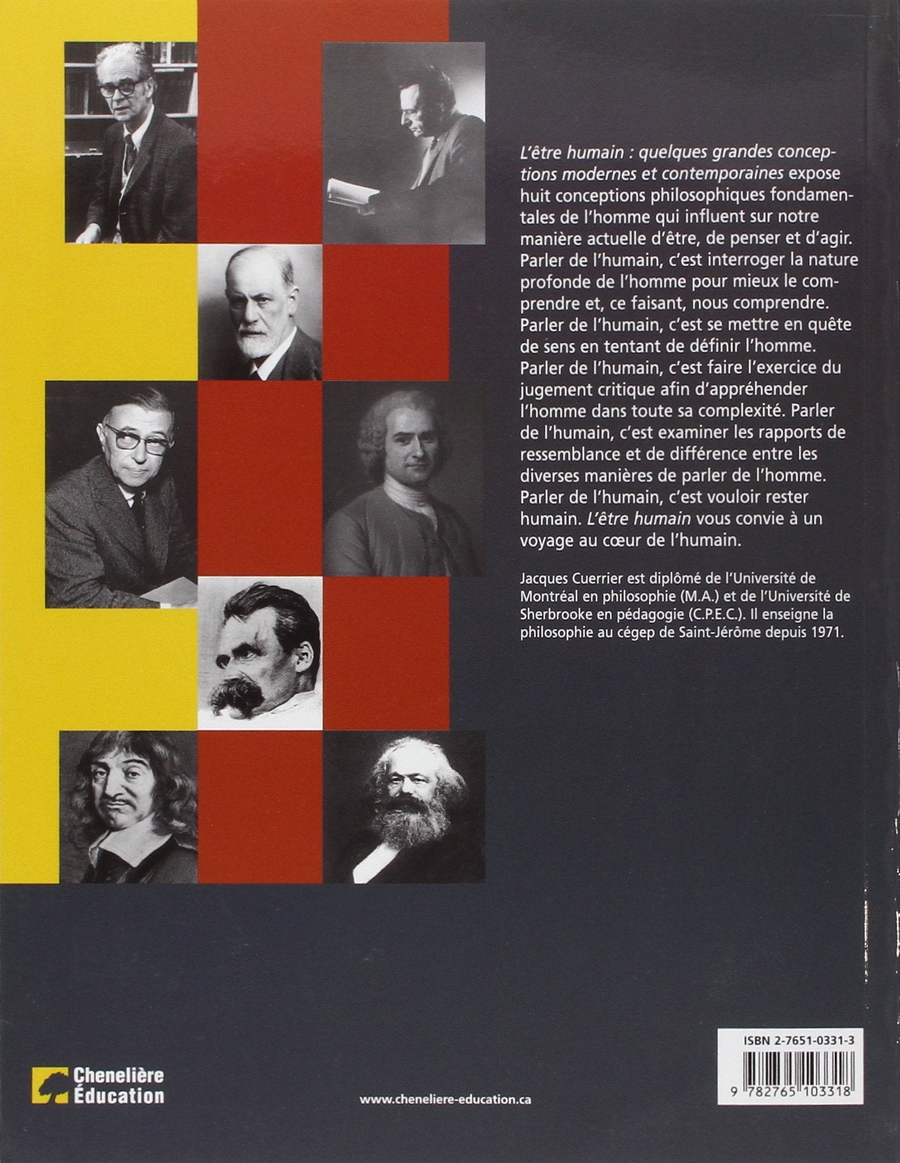 Livre L'être humain : Quelques conceptions modernes et contemporaines (3e édition) - Jacques Cuer...