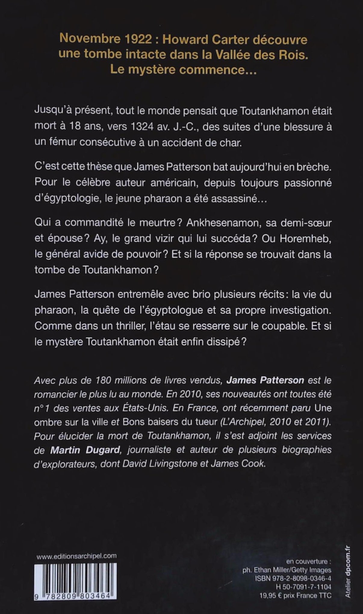 Livre Qui a tué Toutankhamon ? - James Patterson (Livre neuf) - ISBN 2809803463