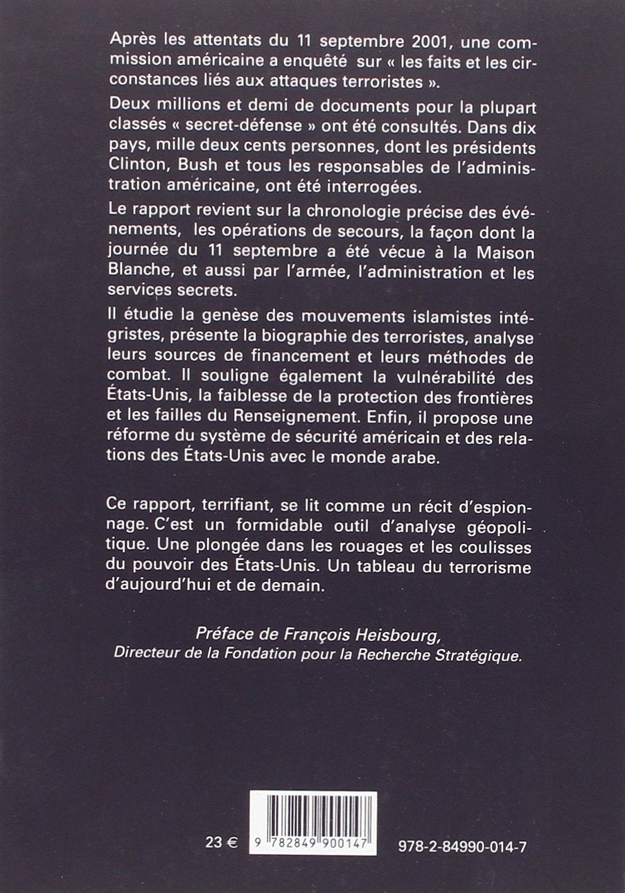 Livre 11 Septembre : Rapport de la commission d'enquête - Rapport final de la Commission national...