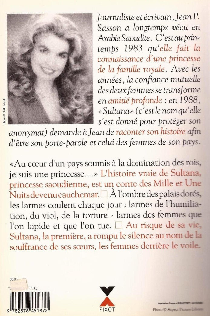 Livre Sultana - Jean P. Sasson (Livre d'occasion) - ISBN 2876451875