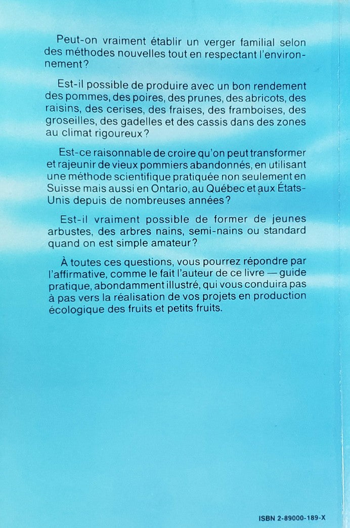 Livre Fruits et petits fruits : Production écologique - Jean Richard (Livre d'occasion) - ISBN 28...