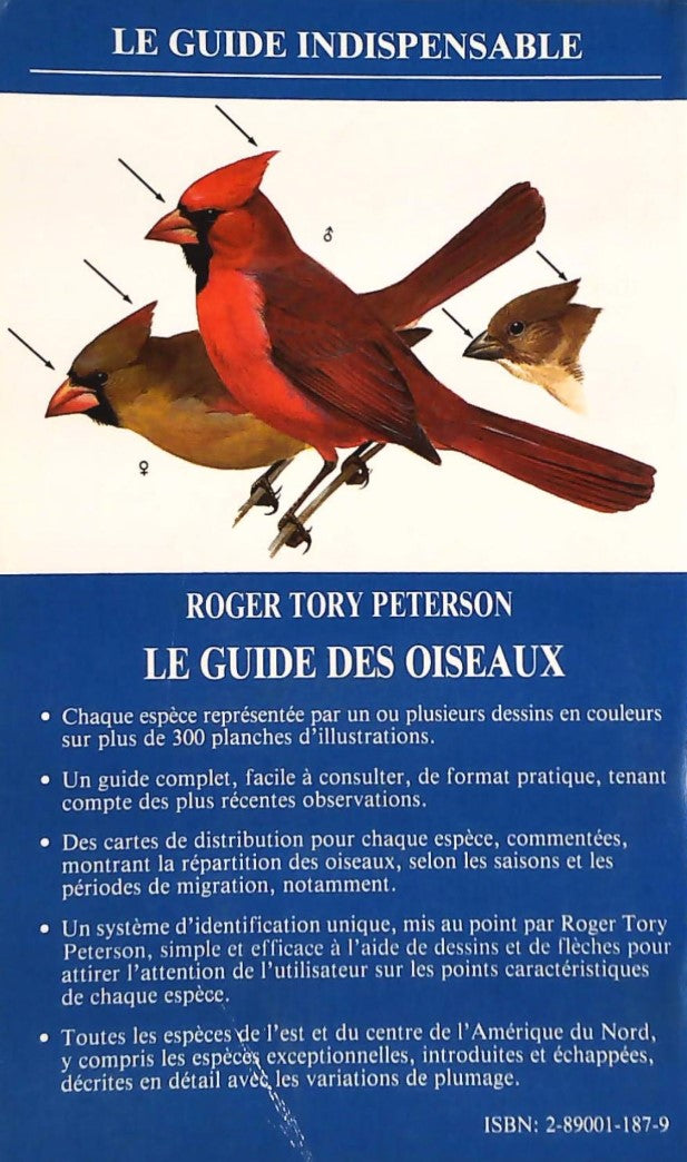 Guide des oiseaux de l'Amérique du Nord À l'est des Rocheuses (R.T. Peterson)