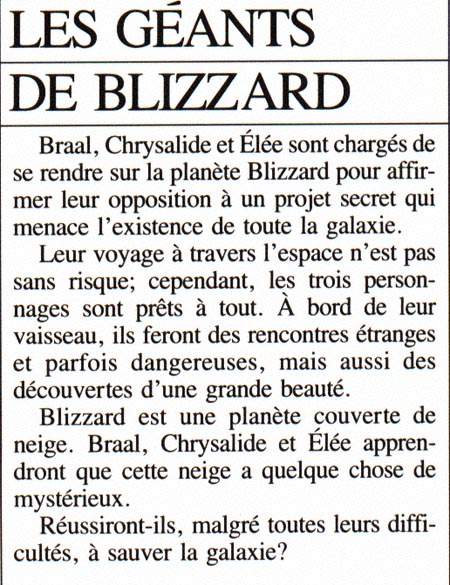 Livre RJ # 3 : Les géants du blizzard (Denis Côté) (Livre d'occasion) - ISBN 2890210537
