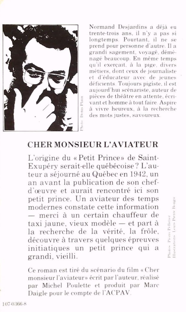 Livre Cher Monsieur L'aviateur - Louis-Pierre Bougie (Livre d'occasion) - ISBN 2890372502