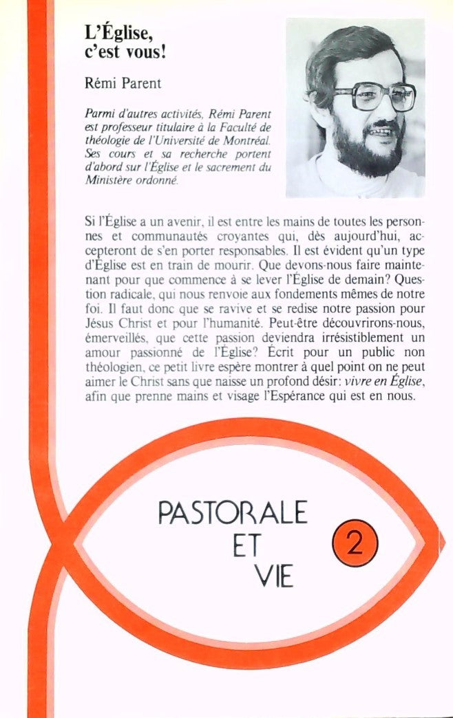 Livre L'Église c'est vous! - Rémi Parent (Livre d'occasion) - ISBN 2890398889