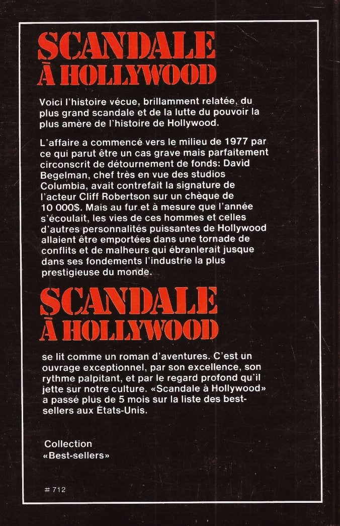 Livre Scandale à Hollywood : Une histoire vraie de Hollywood à Wall Street - David McClintick (Li...
