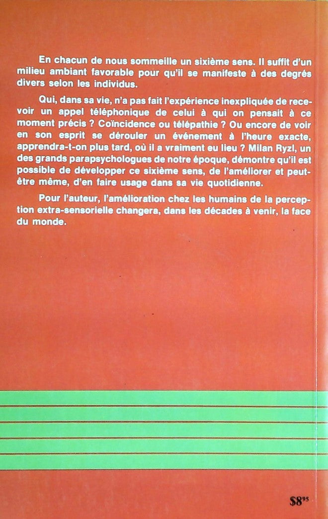 Livre Votre perception extra sensorielle - Dr. Milan Ryzl (Livre d'occasion) - ISBN 2890440656