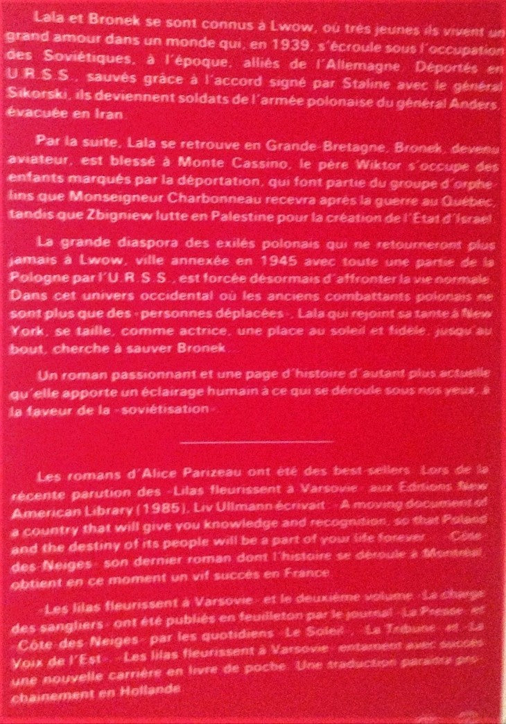 Livre Ils se sont connus à Llow - Alice Parizeau (Livre d'occasion) - ISBN 2890512940